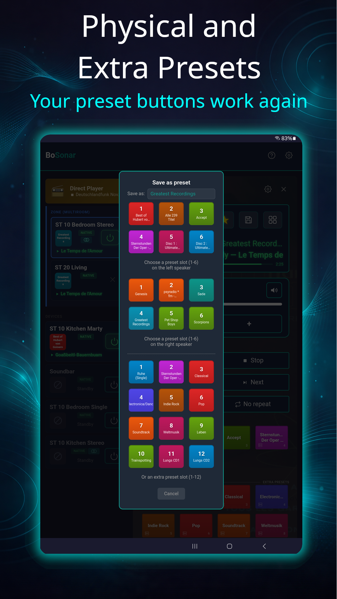 Physical and Extra Presets